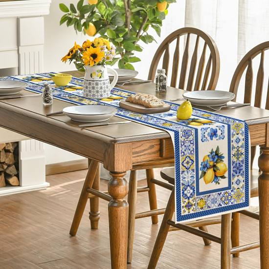 Lemon Pattern Table Runner